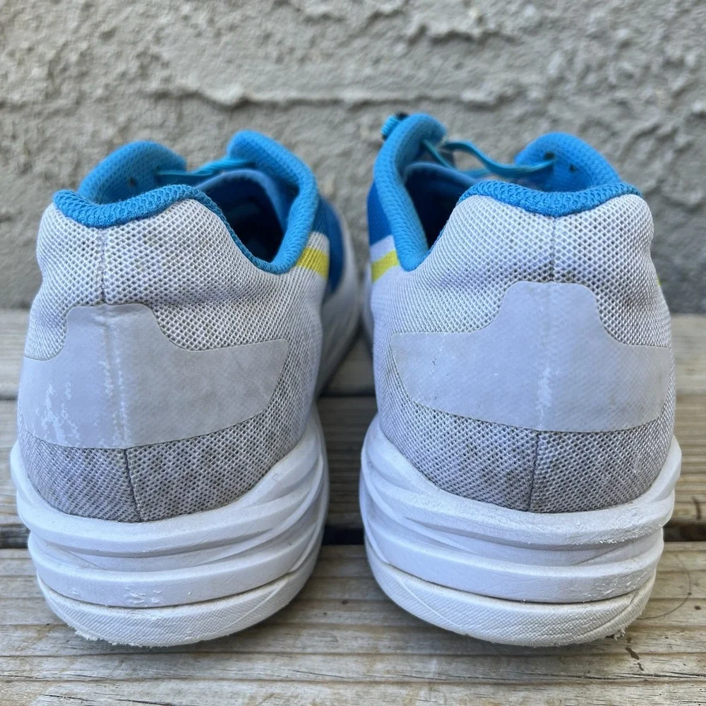 Hoka One One Shoes Men Size 11.5 Rocket X Blue White Running Sneakers Racing